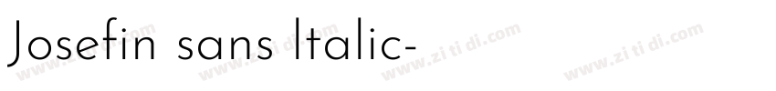 Josefin sans ltalic字体转换